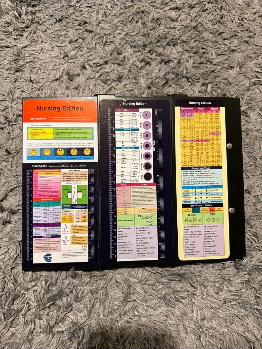 Nursing Edition Foldable Clipboard with Clinical Reference Charts